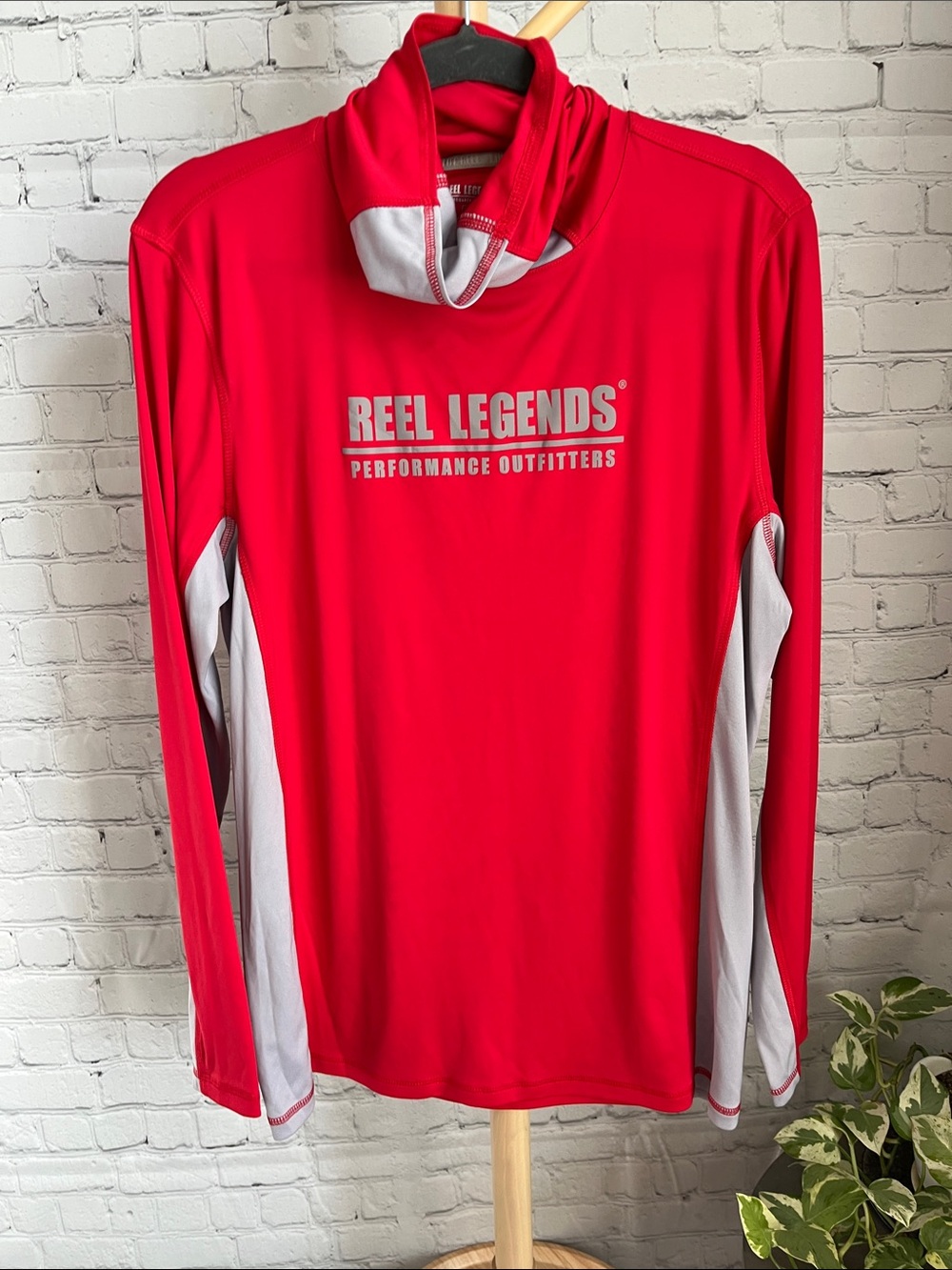 NEW Reel Legends Red and White Performance Pullover
